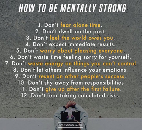 It's important to be mentally strong to lose weight fast