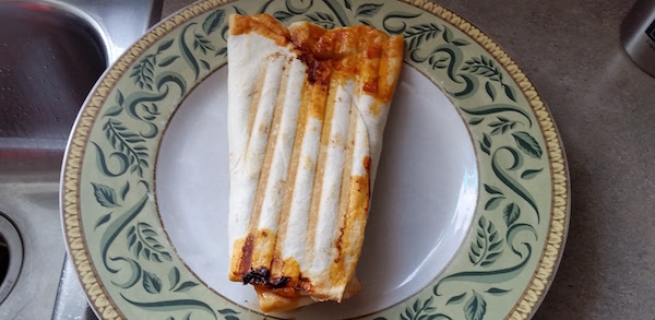 burrito on a plate