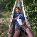 My son Jaiden hanging in a hammock