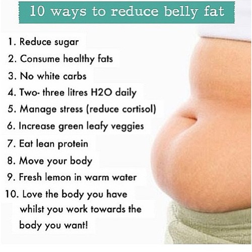 10 ways to lose belly fat naturally