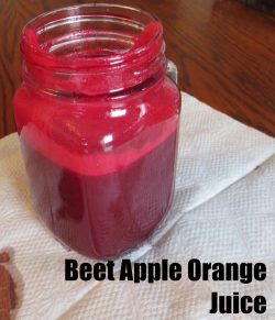 Beet Apple Orange Juice which is very healthy and full of antioxidants
